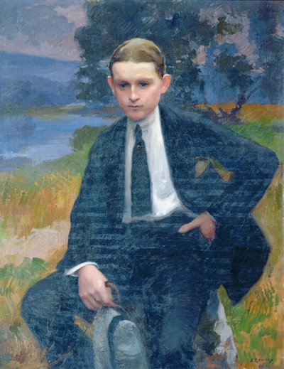 Portrait of Marcel Renoux Aged About 13 or 14 by Jules Ernest Renoux
